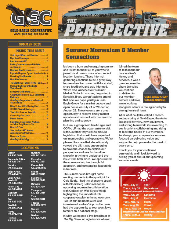 Gold-Eagle Cooperative Newsletter, The Perspective Summer 2025