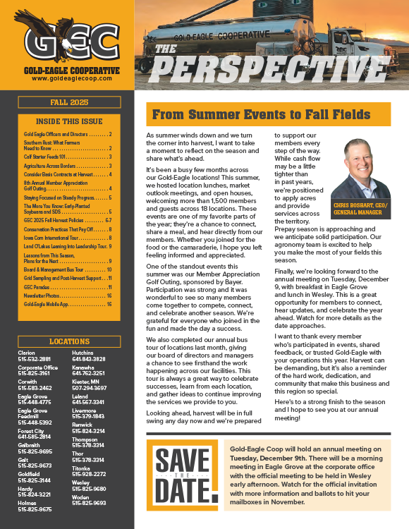 Gold-Eagle Cooperative Newsletter, The Perspective Fall 2025